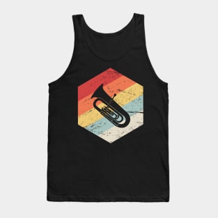 Retro Marching Band Tuba Icon Tank Top